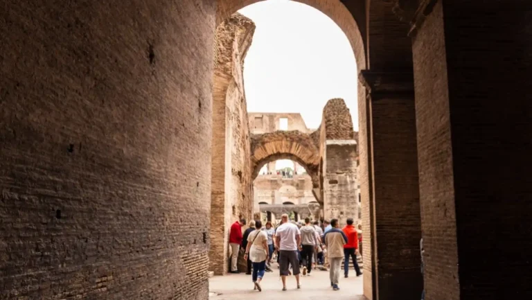 Exploring Walking Through the Historic Streets of Rome, Italy